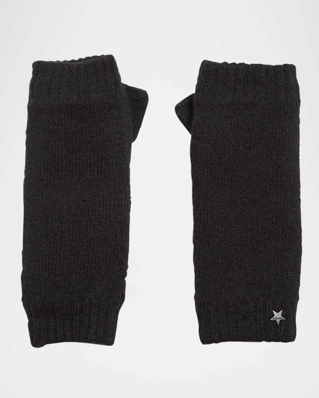 The Concorde Faux Fur Knit Fingerless Mittens
